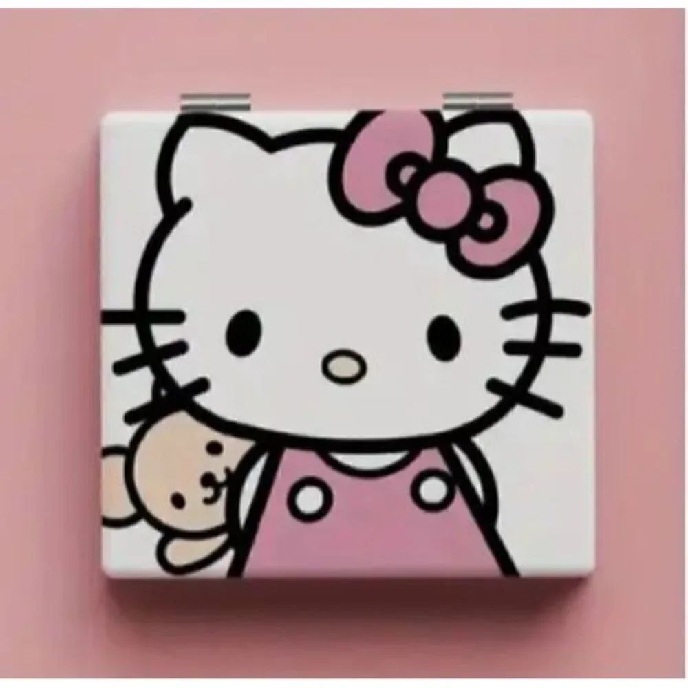 New! Sanrio Hello Kitty Series Mirror, Portable Cute Folding Makeup Mirror, Perf